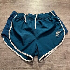 Nike Air Tempo Running Shorts Womens Small‎ Blue Outdoor Drawstring Workout